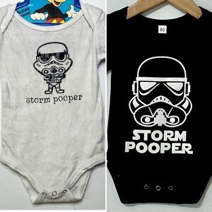 BUNDLE Star Wars storm pooper baby bodysuits